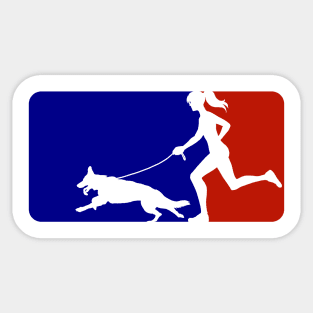 Major League Dog Walker Sticker